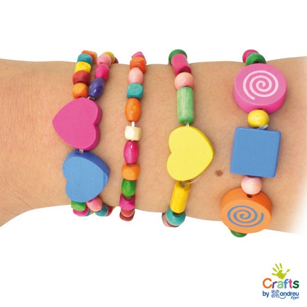 Продукт Andreu toys - Направи сам гривни с дървени цветни мъниста - 0 - BG Hlapeta